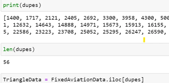 Filtered data